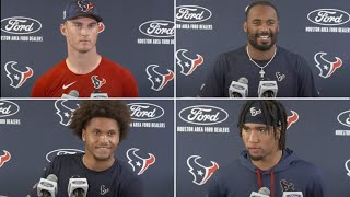 DeMeco Ryans speaks to media along with Davis Mills CJ Stroud Jalen Pitre and Robert Woods [upl. by Florine929]