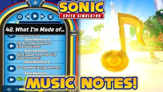 How to Find All 30 Music Note Locations in Sonic Speed Simulator Jukebox Guide [upl. by Radborne]