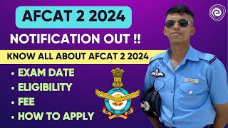 AFCAT 2 2024 Notification OUT🔥  AFCAT 2 2024 Vacancy Syllabus Eligibility  Complete Details [upl. by Sefton]