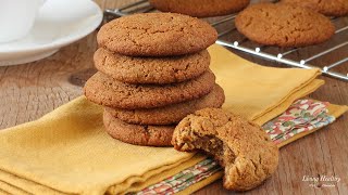 Healthy Ginger Cookies Glutenfree Paleo Soft and Chewy Without Molasses [upl. by Umeko]