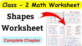 Class 2 Math Shapes Worksheet  Class 2 Maths worksheet  Class 2 Geometry  Class 2 Math Shapes [upl. by Greggory]