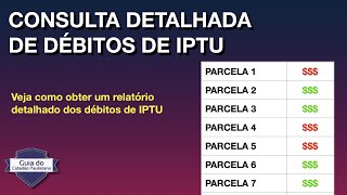 Consulta detalhada de débitos de IPTU [upl. by Snahc948]