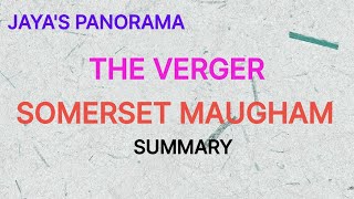 THE VERGER  SHORT STORY BY SOMERSET MAUGHAM  SUMMARY [upl. by Dammahum]