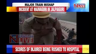 GuwahatiBikaner Express derails near Jalpaiguri 4 killed several injured [upl. by Michaelina337]