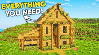 Minecraft Ultimate Wooden House Tutorial 🏠 23 [upl. by Anatola450]