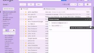 Gmail 2Envoyer un mail en copie cc et copie invisible cours IFAD initiation [upl. by Georgianne]