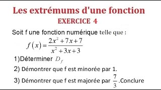 Fonction majorée fonction minorée exercice 4 [upl. by Eilerua]