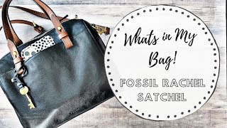 Whats in My Bag  Fossil Rachel Satchel [upl. by Hinson180]