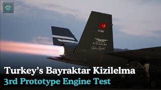 Turkey’s Bayraktar Kizilelma PT3 Unmanned Fighter Jet Successfully Completes Engine Run Test [upl. by Enirual]