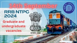 RRB NTPC Graduate and Undergraduate 12th pass vacancies 2024  CEN 062024 amp CEN 052024 [upl. by Llednov676]