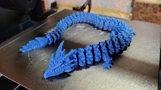 3D Printer Cam 346  Articulated print in place Dragon live ender3 live3d livestream [upl. by Iteerp]