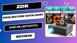 ZDK Projector with Wifi and Bluetooth Review  Cinema Quality at Home [upl. by Seltzer]