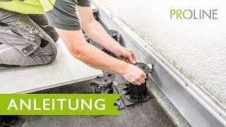 Montage OutdoorKeramik auf DachterrasseFlachdach mit Stelzlager PROSTILT [upl. by Hedaza662]