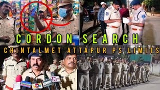 Attapur Ps Limits Cordon search Chintalmet MM Pahadi Suleman Nagar Achanak Police Ka Cordon Search [upl. by Bornie]