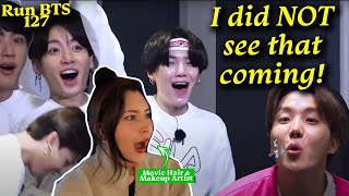 BTS Never Letting Us Know Their Next Move  Run BTS 127 Movie HMUA Reacts [upl. by Wayolle]