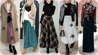 OUTFITS CON FALDAS LARGAS PARA INVIERNO 2025  USA TUS FALDAS EN INVIERNO  LOOKS WITH LONG SKIRTS [upl. by Cristionna]