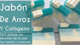 🐣🐣Jabón de arroz 🐣🐣 Rice soaphandmade soap [upl. by Suirred676]