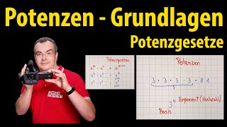 Potenzen  Grundlagen Basis Exponent Potenzgesetze  einfach erklärt  Lehrerschmidt [upl. by Georgette791]