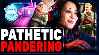 Kamala Harris Gaming BACKFIRE As Fortnite Collab BOMBS and Game Issues Statement DISAVOWING Kamala [upl. by Assirrem]