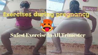 Safest Exercise In All Trimester 🤰  Exercises in pregnancy  2nd trimester [upl. by Akinimod]