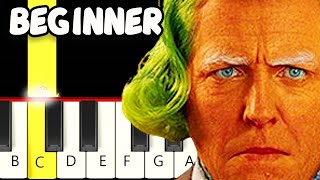 Oompa Loompa  Wonka Soundtrack  Fast and Slow Easy Piano Tutorial  Beginner [upl. by Otto]