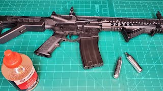 Crosman DPMS SBR Full Auto Co2 BB Rifle [upl. by Yrekaz410]