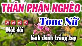 Karaoke Thân Phận Nghèo Tone Nữ Beat Mới Dễ Hát  Karaoke Tuyết Nhi 2024 [upl. by Gennifer]