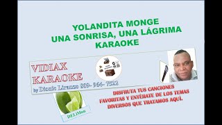 Yolandita Monge Una sonrisa una lagrima karaoke [upl. by Sykleb]