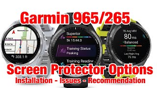 Garmin Forerunner 965265 Screen Protectors Review Options Installation Useability [upl. by Mcginnis]