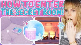 HOW TO ENTER THE SECRET ROOM AND GET THE CHIMNEY SURFER BADGE IN THE NEW WINTER UPDATE 🏰Royale High [upl. by Levey30]