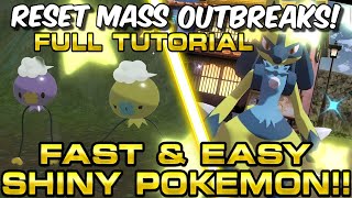 FAST amp EASY SHINIES by Resetting Mass Outbreaks in Pokemon Legends Arceus  Full Tutorial [upl. by Fabrianne]