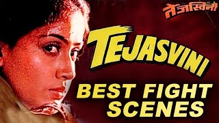 Tejasvini fight scene  vijayashanti action scene from Tejasvini [upl. by Vasya]