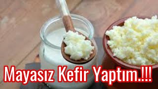 Mayasız Kefir nasıl yapılır Fermentasyon yöntemi ile kefir yapımı [upl. by Haimorej]