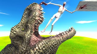 HUGE TRex Eats SCP096  Animal Revolt Battle Simulator [upl. by Artemisia914]