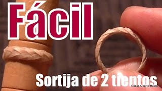 Fácil sortija de 2 tientos leather ring quotEl Rincón del Sogueroquot [upl. by Eshelman354]