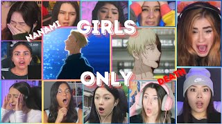 GIRLS CRY WHILE WATCHING NANAMIS DEATH  GIRL REACTORS REACT TO JUJUTSU KAISEN SEASON 2 EPISODE 18 [upl. by Attaymik]