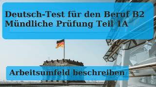 2 Arbeitsumfeld  Mündliche Prüfung Teil 1 B2 Beruflich TELC DTB [upl. by Jovitta]