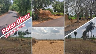 Palar River near Kanchipuram I Ride through the Beautiful Natural Villages of India I motovlog ind [upl. by Peyton763]