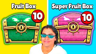 10 FRUIT BOX VS SUPER FRUIT BOX no Blox Fruits [upl. by Bully333]