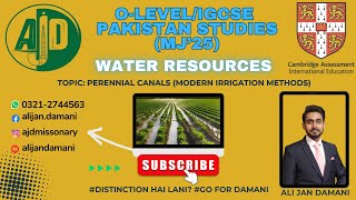 Perennial Canals  Water Resources Lecture 2  Geography  Pakistan Studies 2059 [upl. by Ierbua]