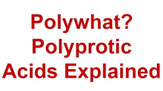 Part 4 Dissociation of Polyprotic Acids [upl. by Judye]