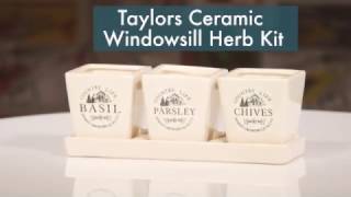 Taylors Ceramic Windowsill Herb Kit [upl. by Manvell]