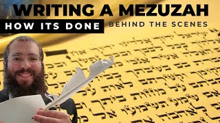 Writing a Mezuzah at the Sofer Center How a Mezuzah is written How to make  write a Mezuzah [upl. by Aicella]