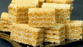 Gaufrettes avec des cacahuètes caramélisées  Le dessert préféré de mon enfance   SavoureuxTV [upl. by Ananna]