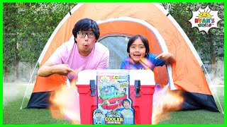 Ryan goes Camping with Daddy Pretend Play [upl. by Esilanna938]