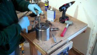 Dimpling and soldering a 12quot NPT coupler in a stainless homebrew kettle  pot [upl. by Najtsirk]