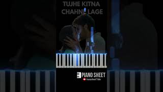 1 min Tujhe Kitna Chahne Lage Piano Lesson 🎶  Kabir Singh  Mithoon Feat Arijit Singh  Shahid K [upl. by Allistir]