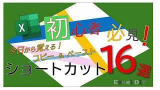 【EXCEL】初心者必見！ショートカットキー16選！ちょっとした積み重ねが仕事時間短縮に繋がります！ [upl. by Sosthena702]