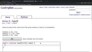 CodingBat Array 2 has22 [upl. by Rourke]