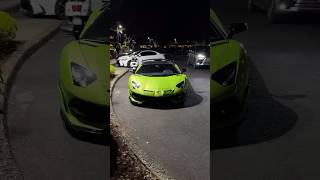 Verde Ithaca Aventador SVJ at night [upl. by Golden]